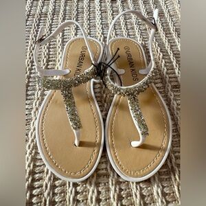 White and Silver Sandals